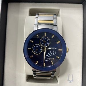 Mens Bulova Blue Face Watch